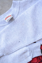 Nutmeg x NBA Chicago Bulls Grey Embroidered Crewneck — 1990s (XS) - Retrospective Store