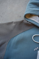 Oakley Blue & Grey Embroidered Spellout Hoodie — 2000s (M) - Retrospective Store