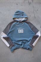 Oakley Blue & Grey Embroidered Spellout Hoodie — 2000s (M) - Retrospective Store