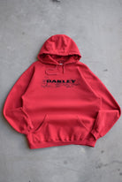 Oakley Red Embroidered Spellout Hoodie — 2000s (L) - Retrospective Store