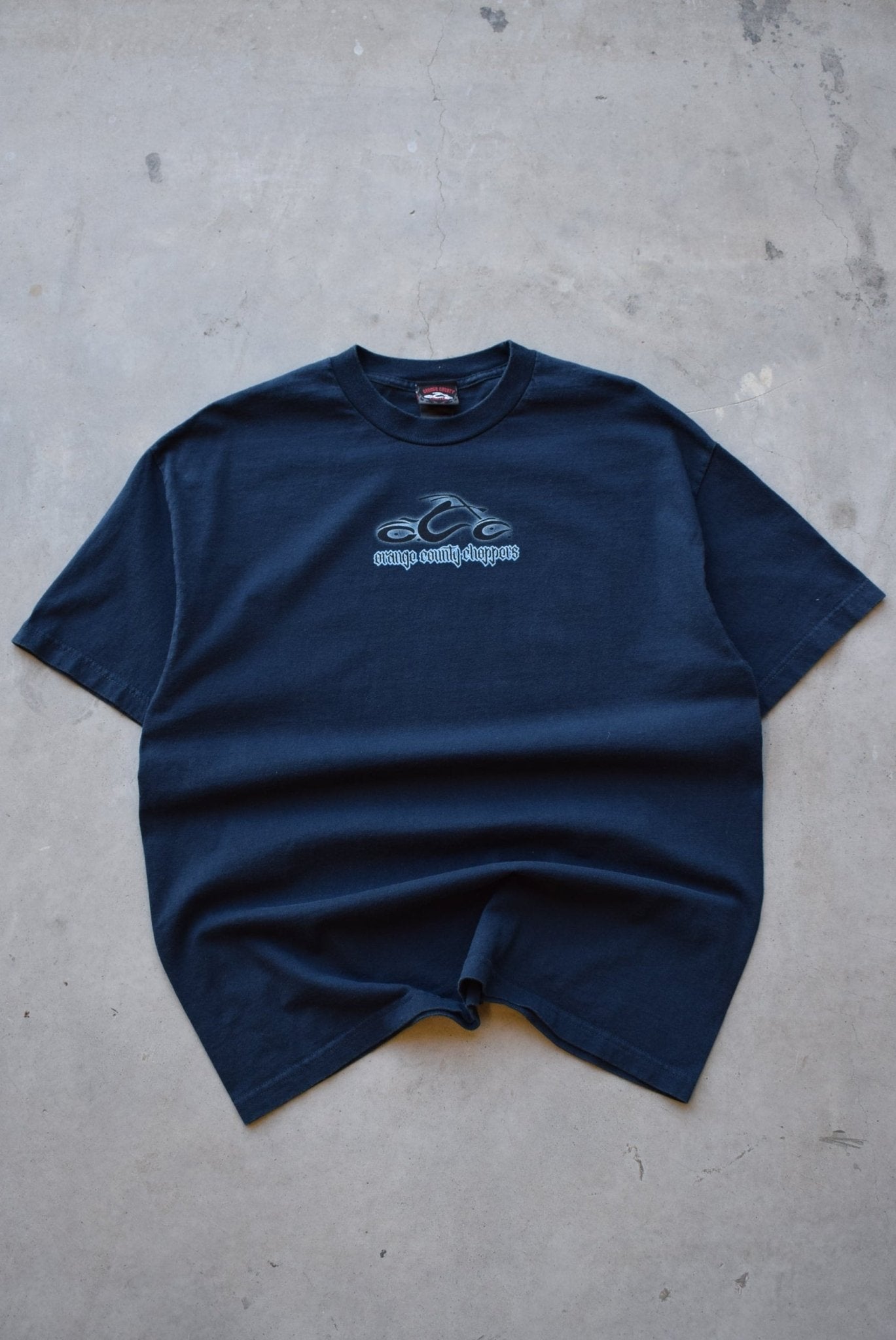 Orange County Choppers Navy Graphic Tee — 2000s (L/XL) - Retrospective Store