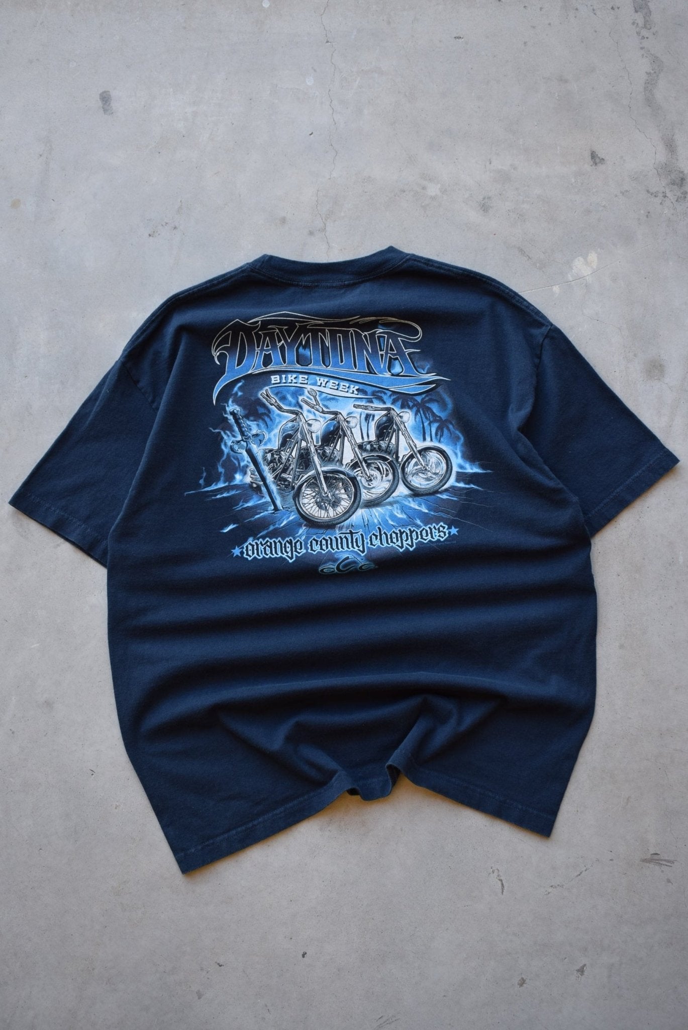 Orange County Choppers Navy Graphic Tee — 2000s (L/XL) - Retrospective Store
