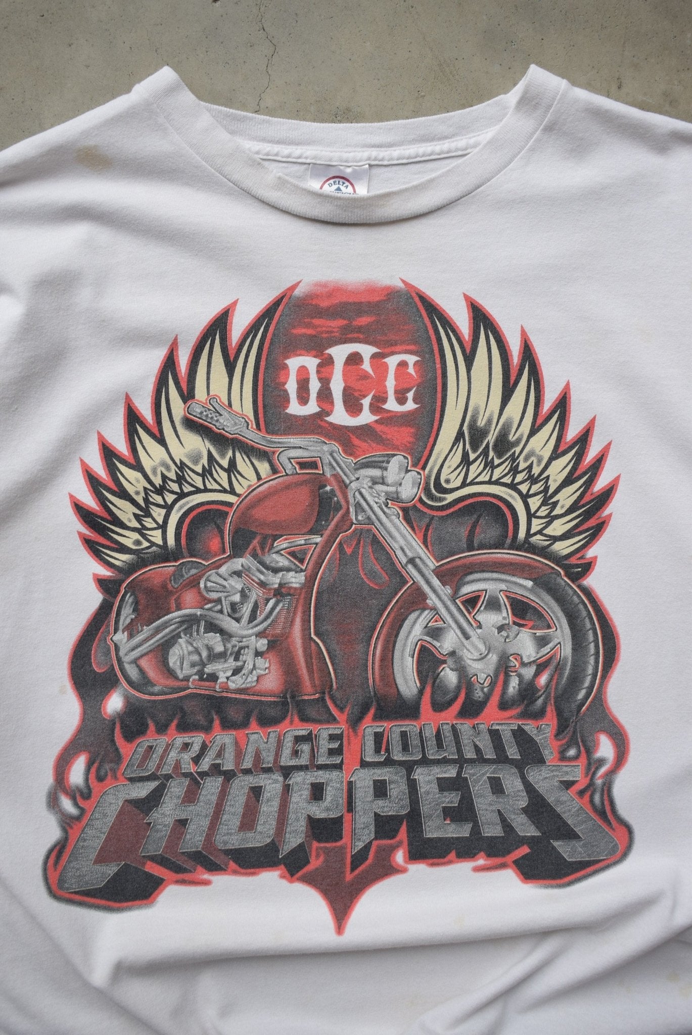Orange County Choppers White Graphic Tee — 2000s (M/L) - Retrospective Store