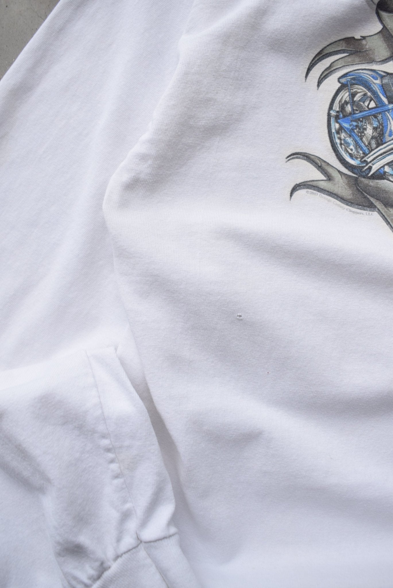 Orange County Choppers White Long Sleeve Graphic Tee — 2000s (M) - Retrospective Store