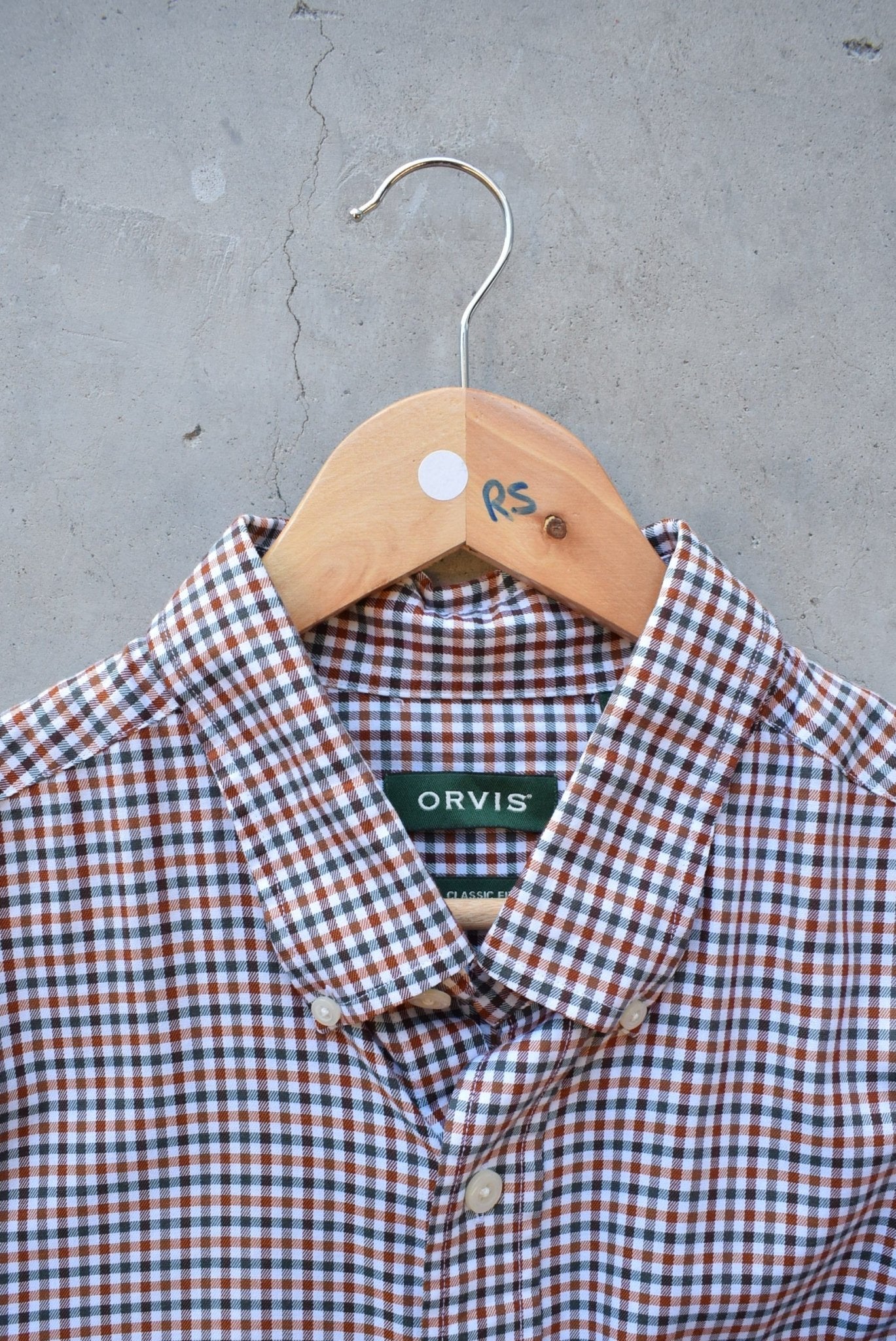 Orvis Orange Cropped Long Sleeve Button Up — 2000s (M/L) - Retrospective Store