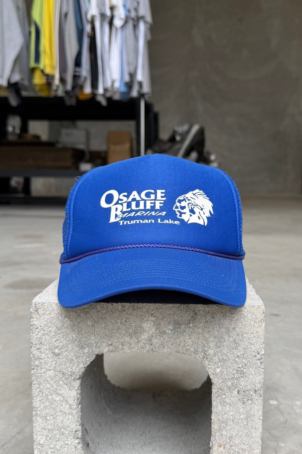Osage Bluff Marina Blue Hat — 1990s - Retrospective Store
