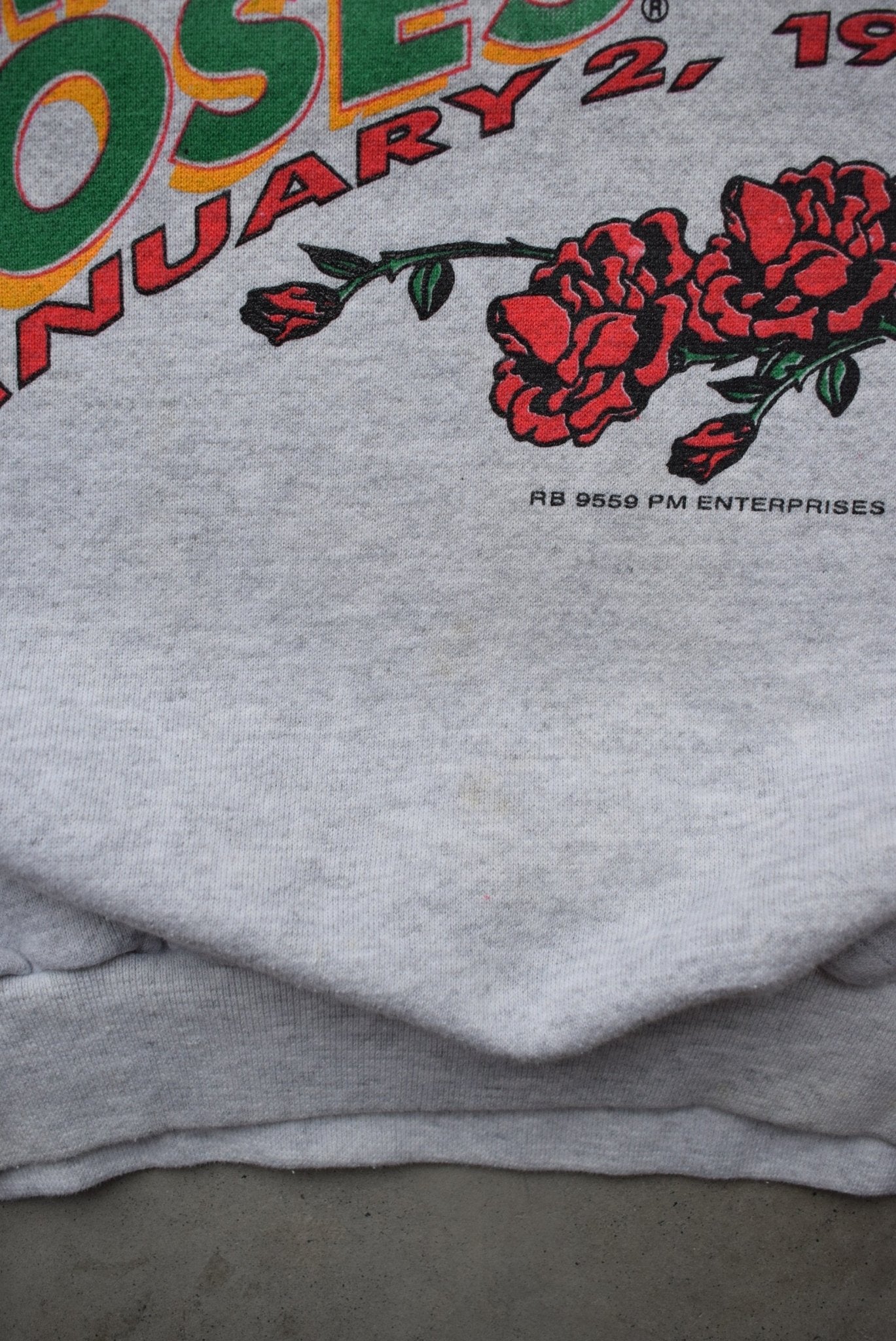 Penn State University Football Grey Graphic Crewneck — 1995 (M) - Retrospective Store