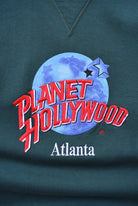 Planet Hollywood Atlanta Green Embroidered Crewneck — 1990s (L) - Retrospective Store