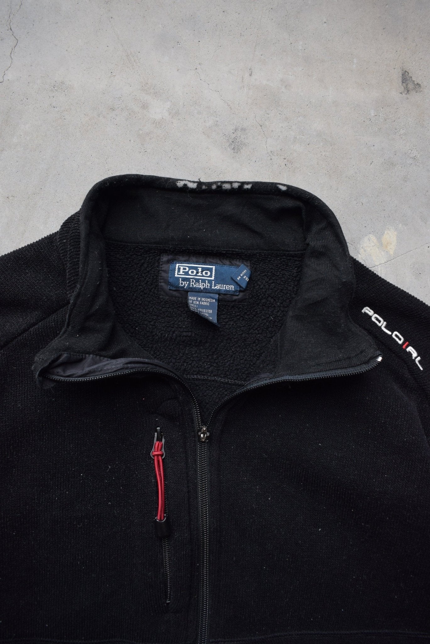 Polo Ralph Lauren Black Embroidered Jacket — 1990s (M) - Retrospective Store