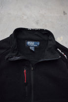 Polo Ralph Lauren Black Embroidered Jacket — 1990s (M) - Retrospective Store