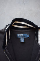 Polo Ralph Lauren Black Embroidered Jacket — 1990s (M) - Retrospective Store