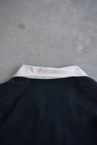 Polo Ralph Lauren Black Embroidered Rugby Polo — 1990s (L) - Retrospective Store