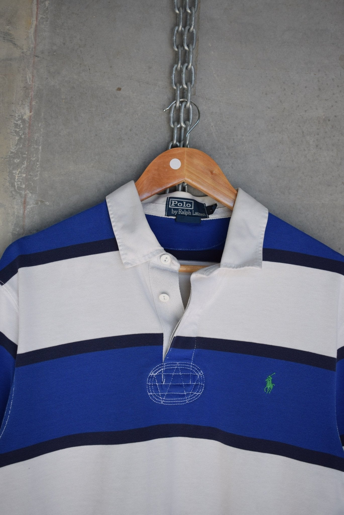 Polo Ralph Lauren Classic Logo Embroidered Polo — 1990s (L