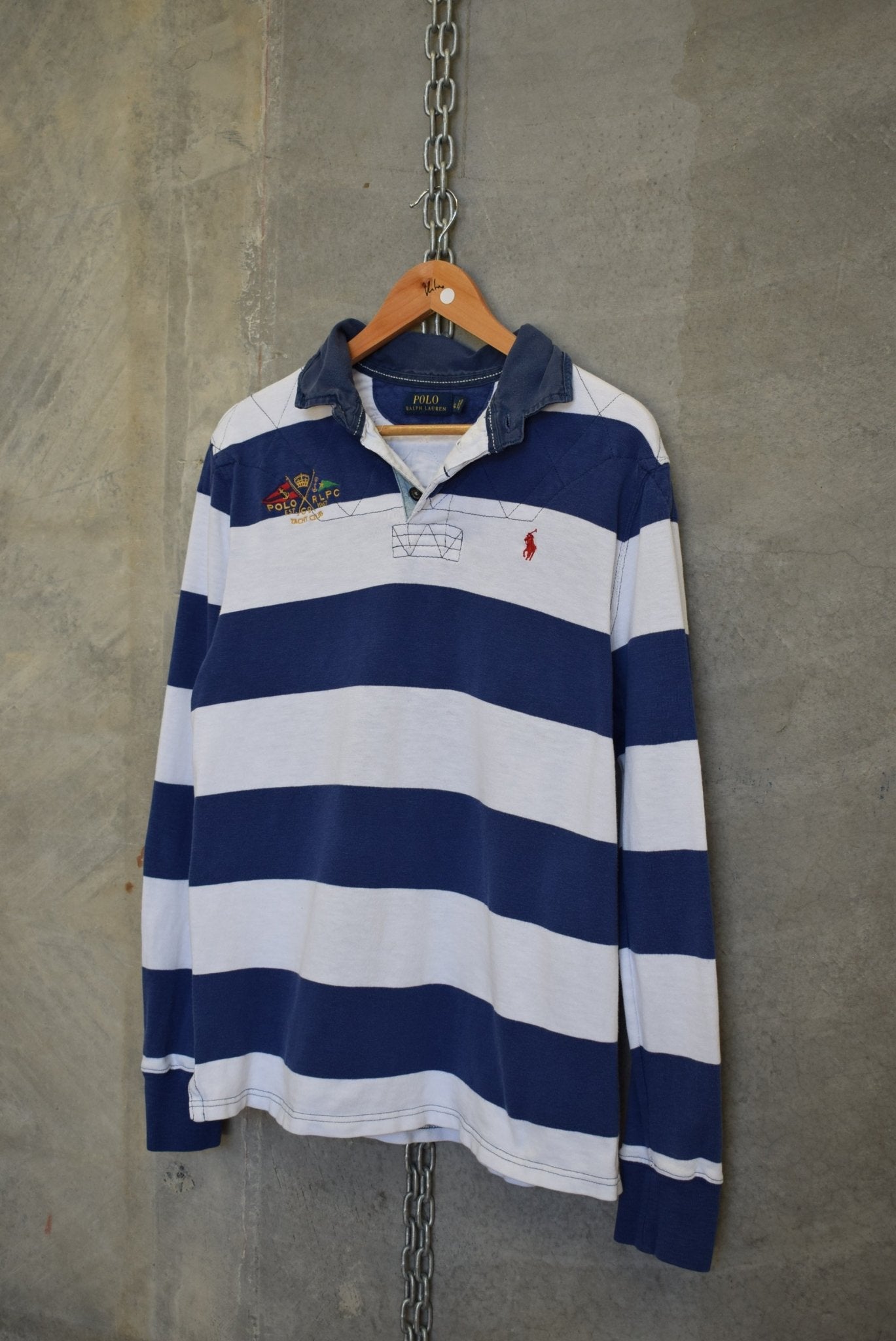 Polo Ralph Lauren Classic Logo Embroidered Rugby Polo — 2000s (L) - Retrospective Store