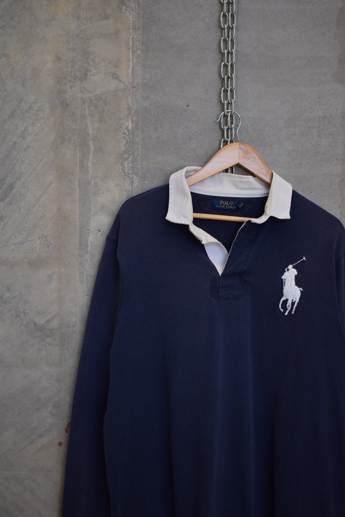 Polo Ralph Lauren Classic Logo Embroidered Rugby Polo — 2000s (XL/XXL) - Retrospective Store