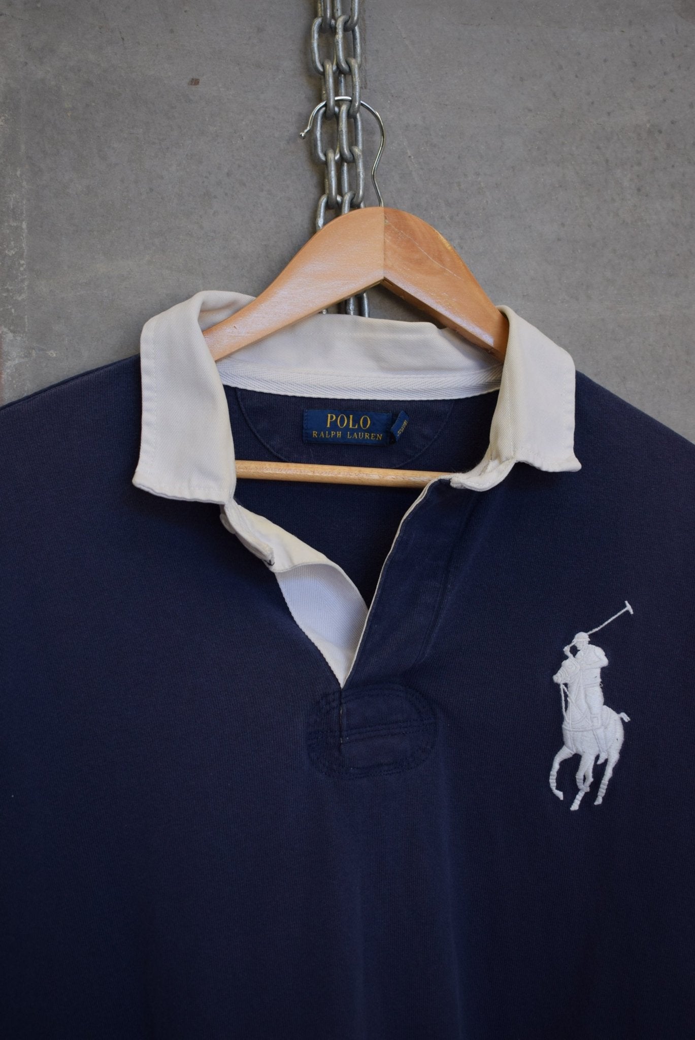 Polo Ralph Lauren Classic Logo Embroidered Rugby Polo — 2000s (XL/XXL) - Retrospective Store