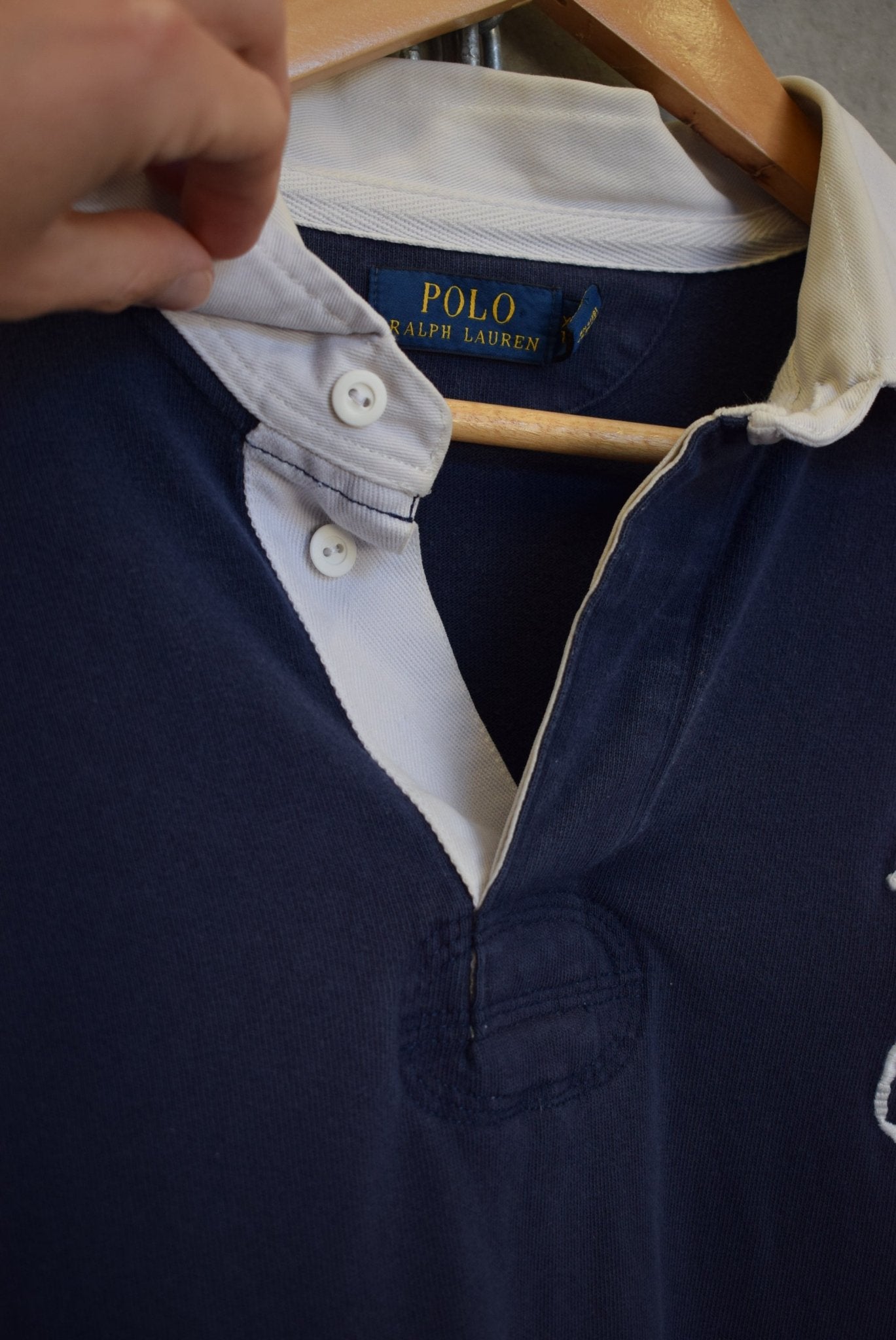 Polo Ralph Lauren Classic Logo Embroidered Rugby Polo — 2000s (XL/XXL) - Retrospective Store