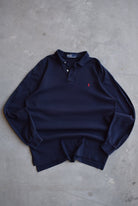 Polo Ralph Lauren Navy Embroidered Logo Polo — 2000s (L) - Retrospective Store