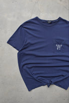 Polo Ralph Lauren Navy Embroidered Pocket Tee — 1990s (L) - Retrospective Store