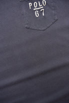 Polo Ralph Lauren Navy Embroidered Pocket Tee — 1990s (L) - Retrospective Store