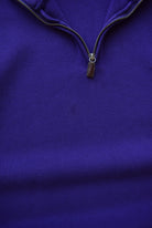 Polo Ralph Lauren Purple Embroidered Logo Quarter Zip — 1990s (L/XL) - Retrospective Store