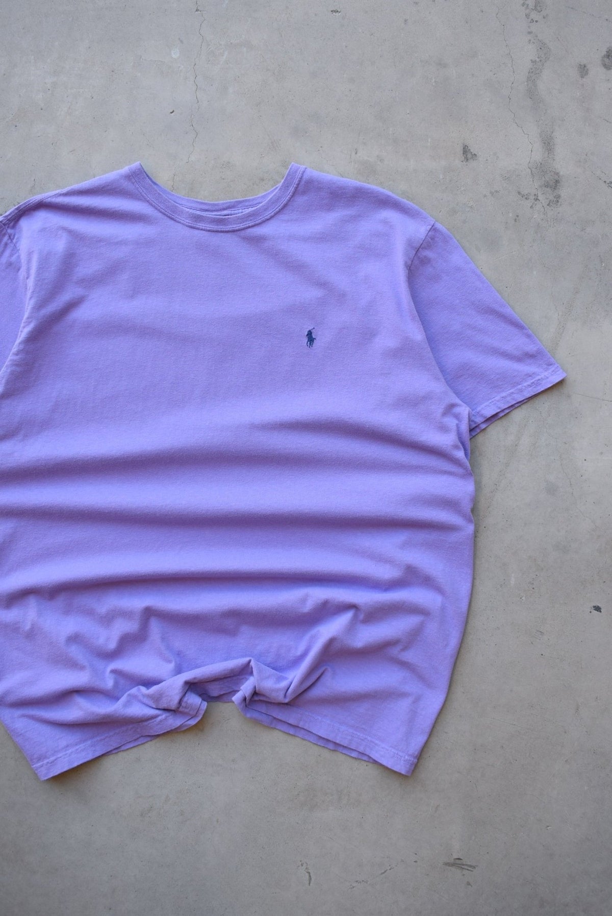 Polo Ralph Lauren Purple Embroidered Logo Tee — 2000s (XL) - Retrospective Store