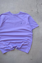 Polo Ralph Lauren Purple Embroidered Logo Tee — 2000s (XL) - Retrospective Store