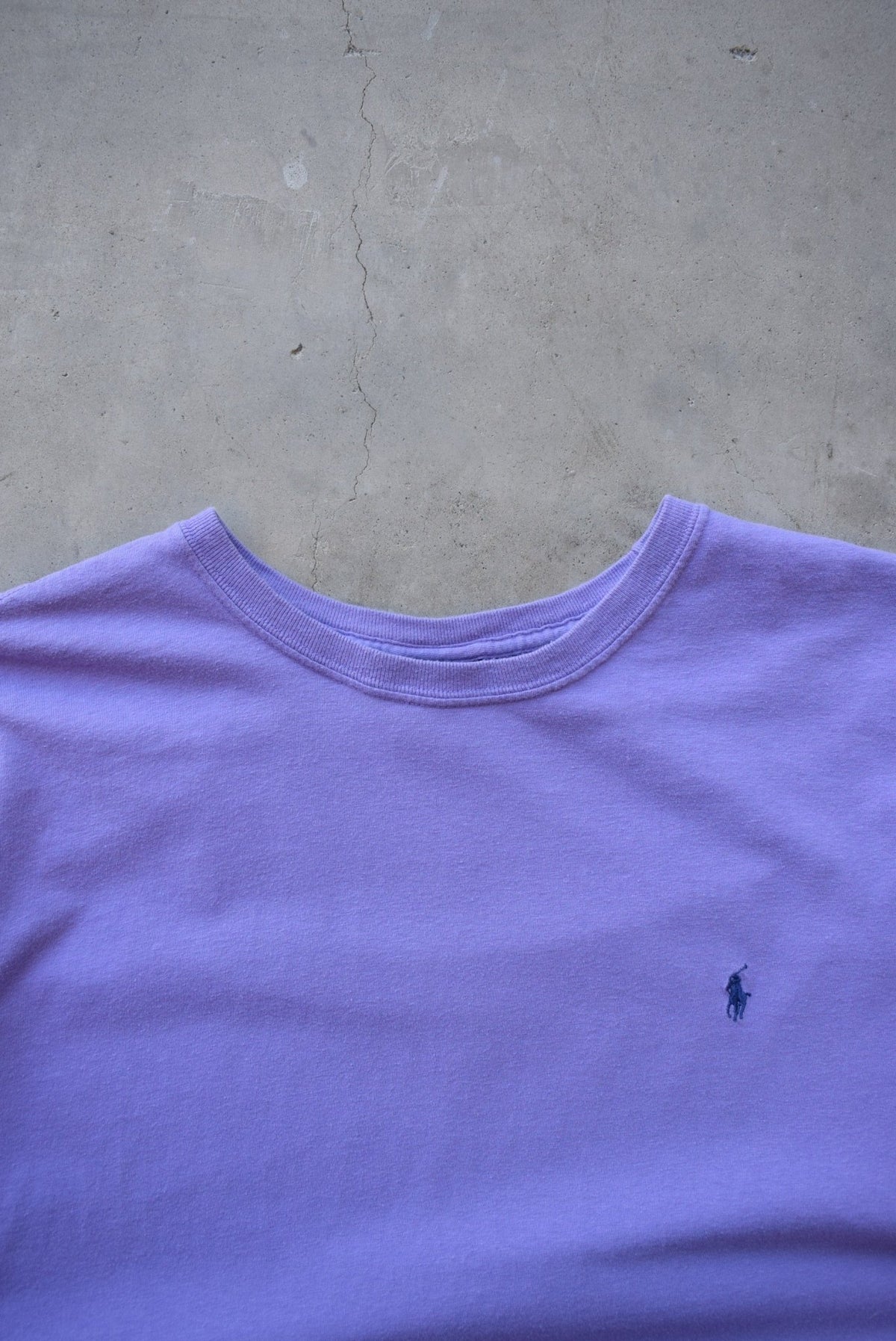 Polo Ralph Lauren Purple Embroidered Logo Tee — 2000s (XL) - Retrospective Store