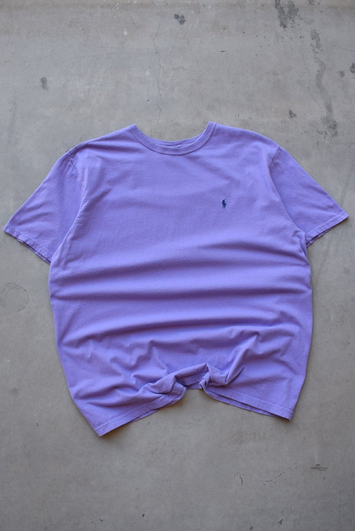 Polo Ralph Lauren Purple Embroidered Logo Tee — 2000s (XL) - Retrospective Store