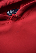 Polo Ralph Lauren Red Embroidered Hoodie — 1990s (L) - Retrospective Store