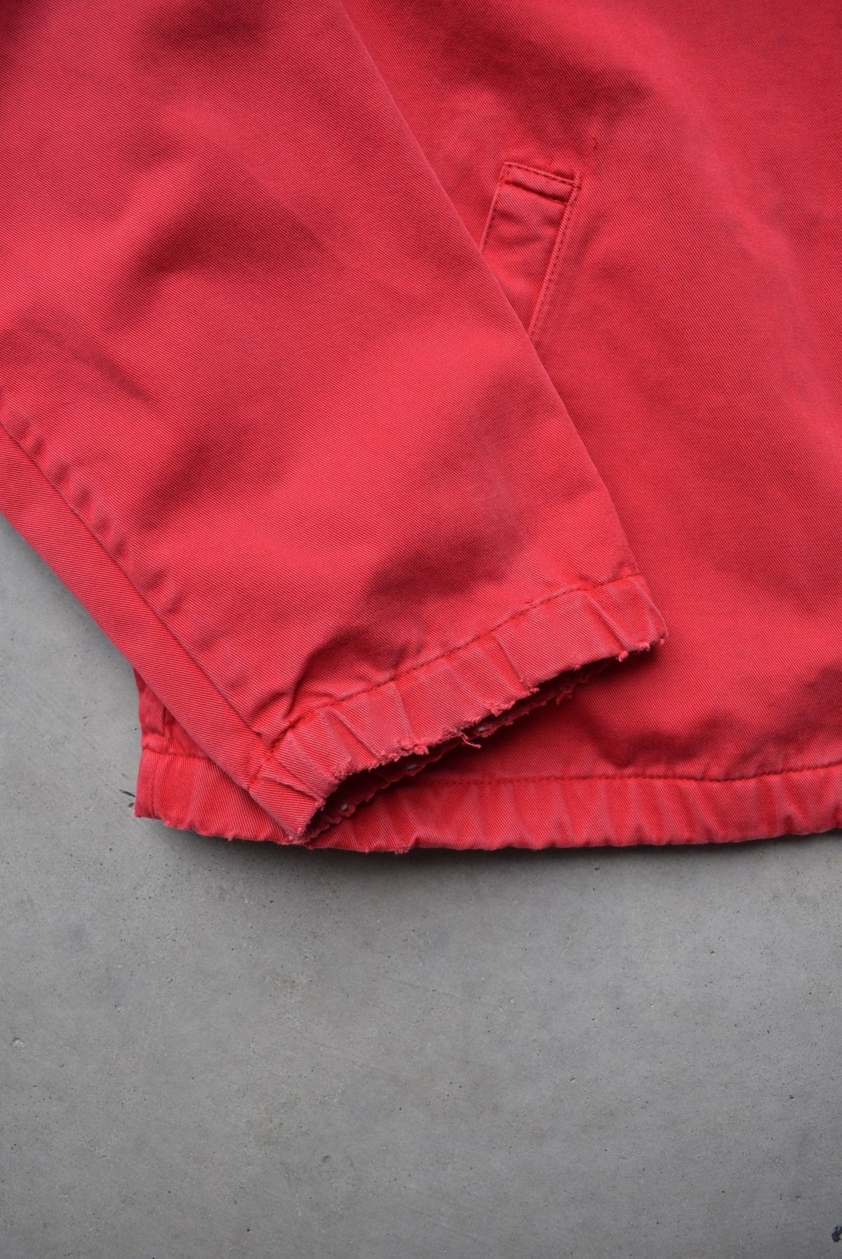 Polo Ralph Lauren Red Embroidered Logo Harrington Jacket — 1990s (XL) - Retrospective Store
