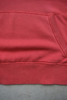 Polo Ralph Lauren Red Embroidered Logo Quarter Button Hoodie — 1990s (M/L) - Retrospective Store