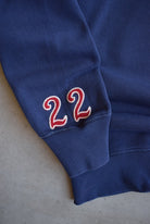 Polo Ralph Lauren USA Navy Embroidered Spellout Crewneck — 1990s (XL) - Retrospective Store