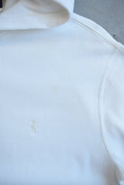 Polo Ralph Lauren White Embroidered Logo Hoodie — 2000s (M) - Retrospective Store