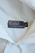Polo Ralph Lauren White Embroidered Logo Hoodie — 2000s (M) - Retrospective Store