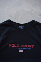 Polo Sport Ralph Lauren Black Long Sleeve Spellout Tee — 2000s (L) - Retrospective Store
