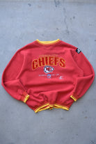 Pro-Line NFL Kansas City Chiefs Red Embroidered Crewneck — 1990s (XL) - Retrospective Store