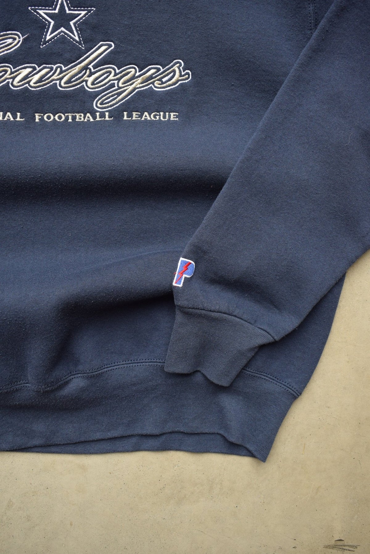 Pro-Player x NFL Dallas Cowboys Navy Embroidered Crewneck — 1990s (L) - Retrospective Store