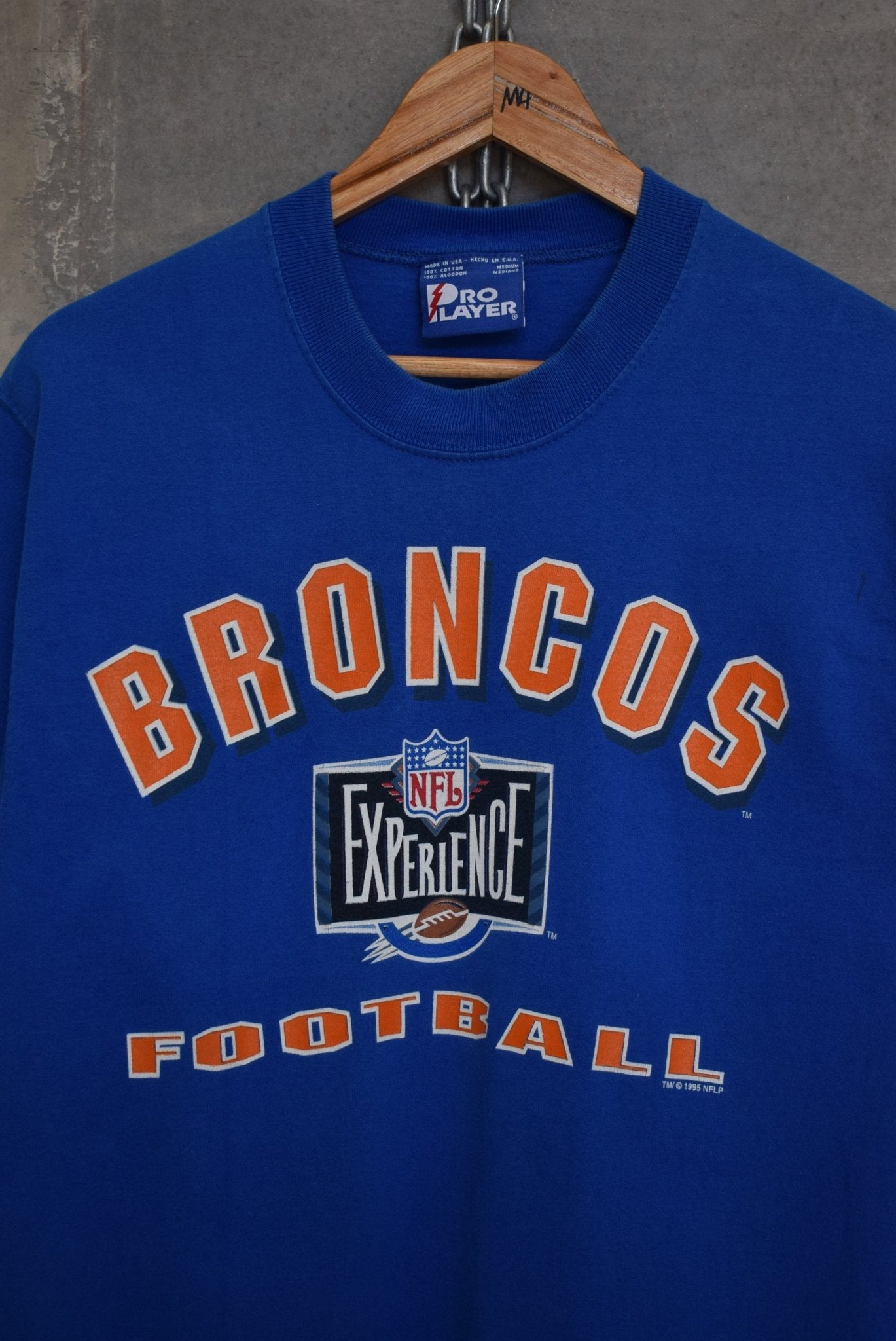 Pro Player x NFL Denver Broncos Football Tee — 1995 (M) - Retrospective Store