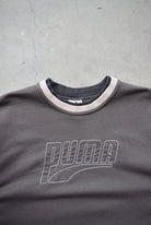 Puma Brown Embroidered Spellout Crewneck — 1990s (M) - Retrospective Store