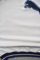 Puma Cream & Navy Embroidered Logo Crewneck — 1990s (XL) - Retrospective Store