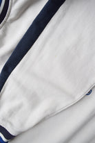 Puma Cream & Navy Embroidered Logo Crewneck — 1990s (XL) - Retrospective Store