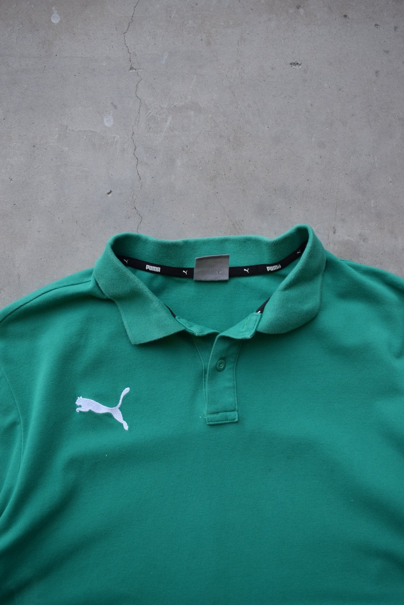 Puma Green Embroidered Logo Polo — 2000s (L) - Retrospective Store