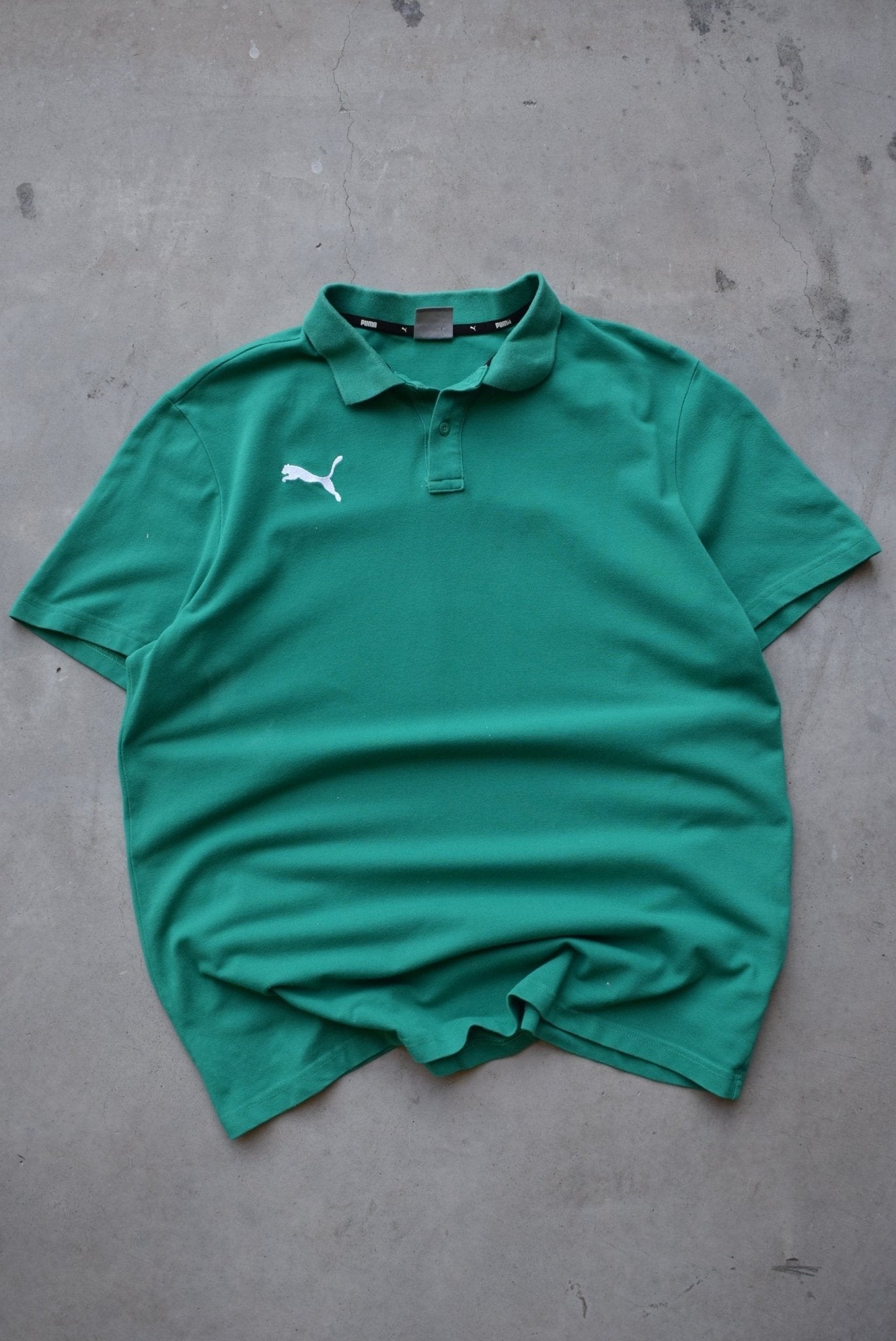 Puma Green Embroidered Logo Polo — 2000s (L) - Retrospective Store