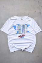 Puma White Graphic Tee — 1990 (L) - Retrospective Store