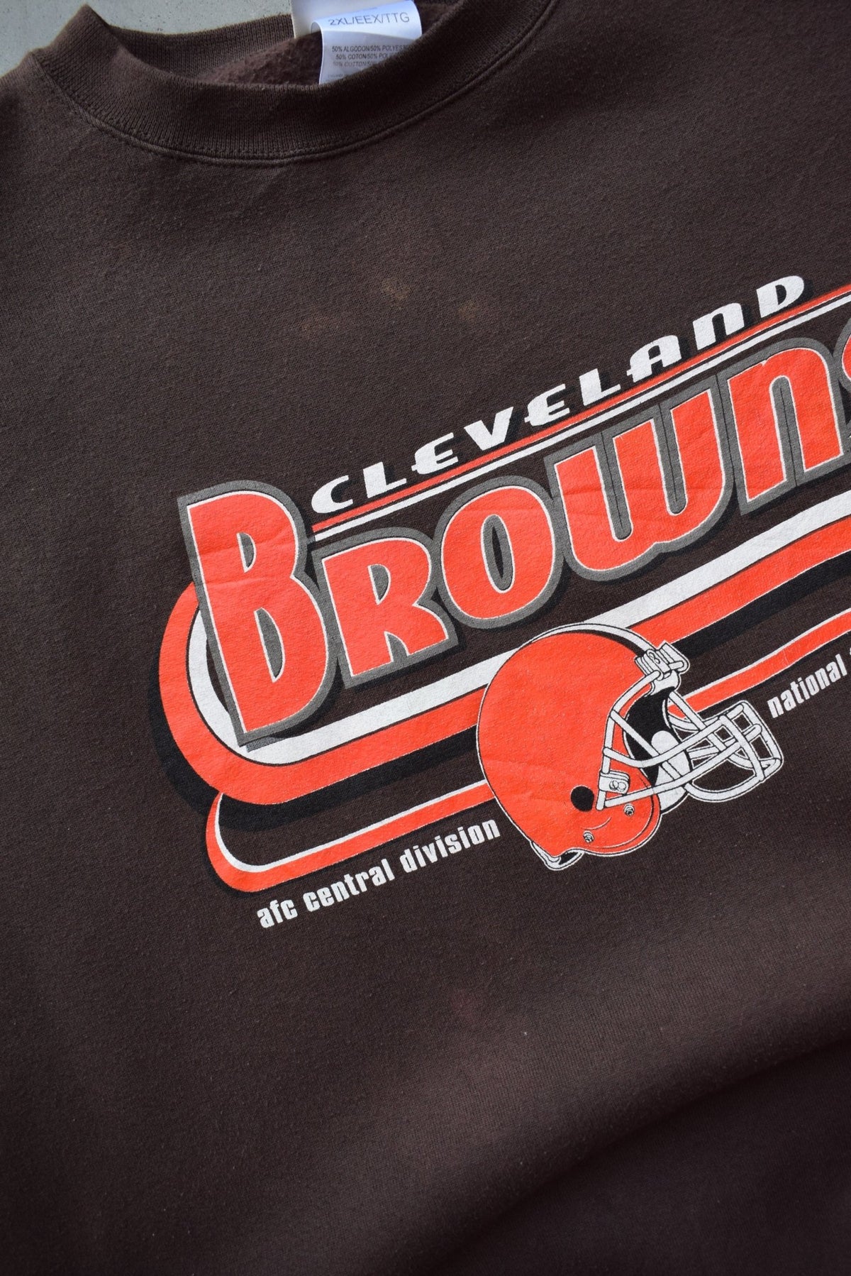 Puma x NFL Cleveland Browns Brown Graphic Crewneck — 1990s (XXL) - Retrospective Store