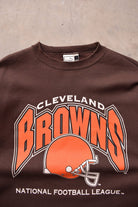 Puma x NFL Cleveland Browns Brown Graphic Crewneck — 1990s (XXL) - Retrospective Store
