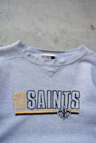 Puma x NFL New Orleans Saints Grey Embroidered Crewneck — 1990s (L) - Retrospective Store