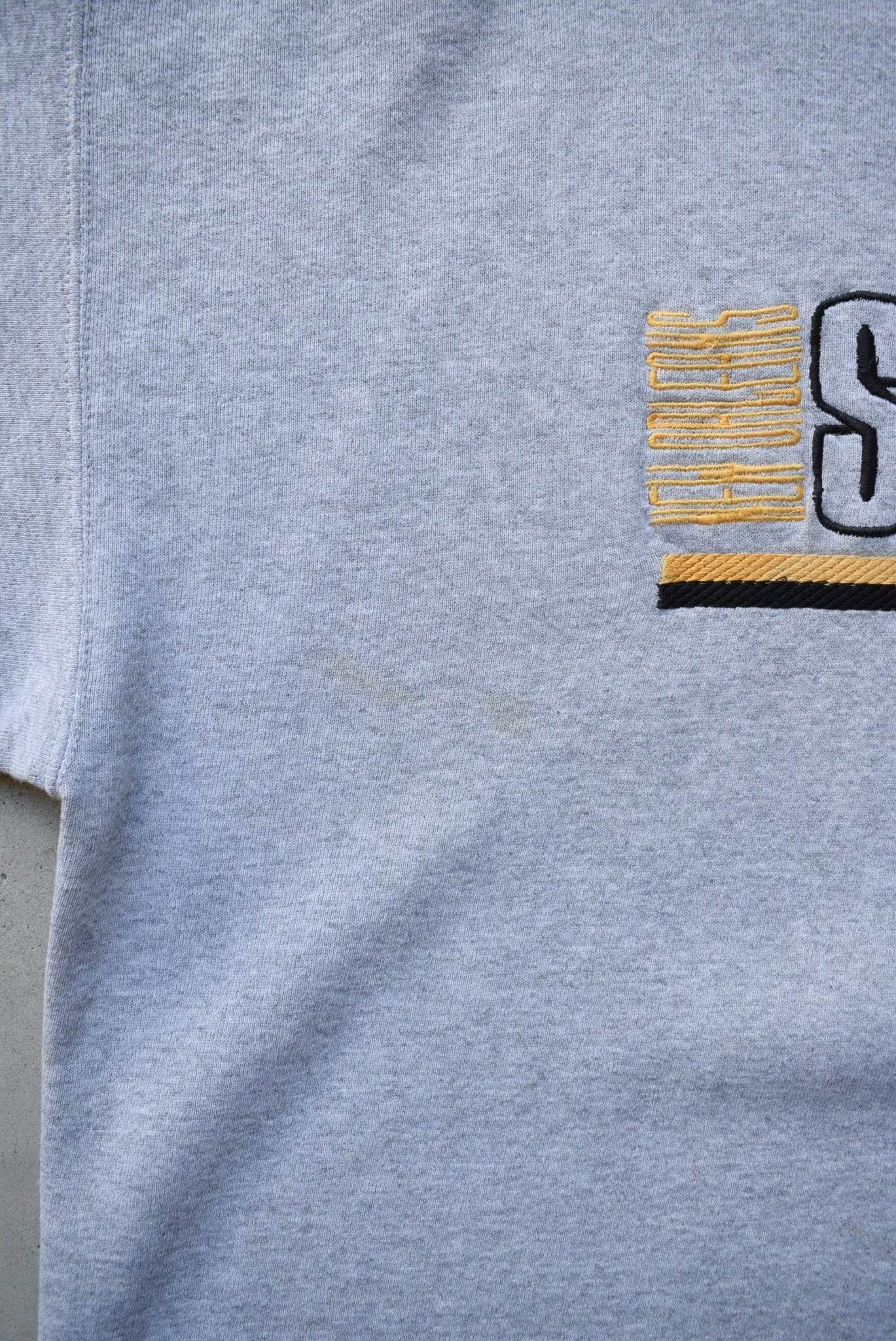 Puma x NFL New Orleans Saints Grey Embroidered Crewneck — 1990s (L) - Retrospective Store