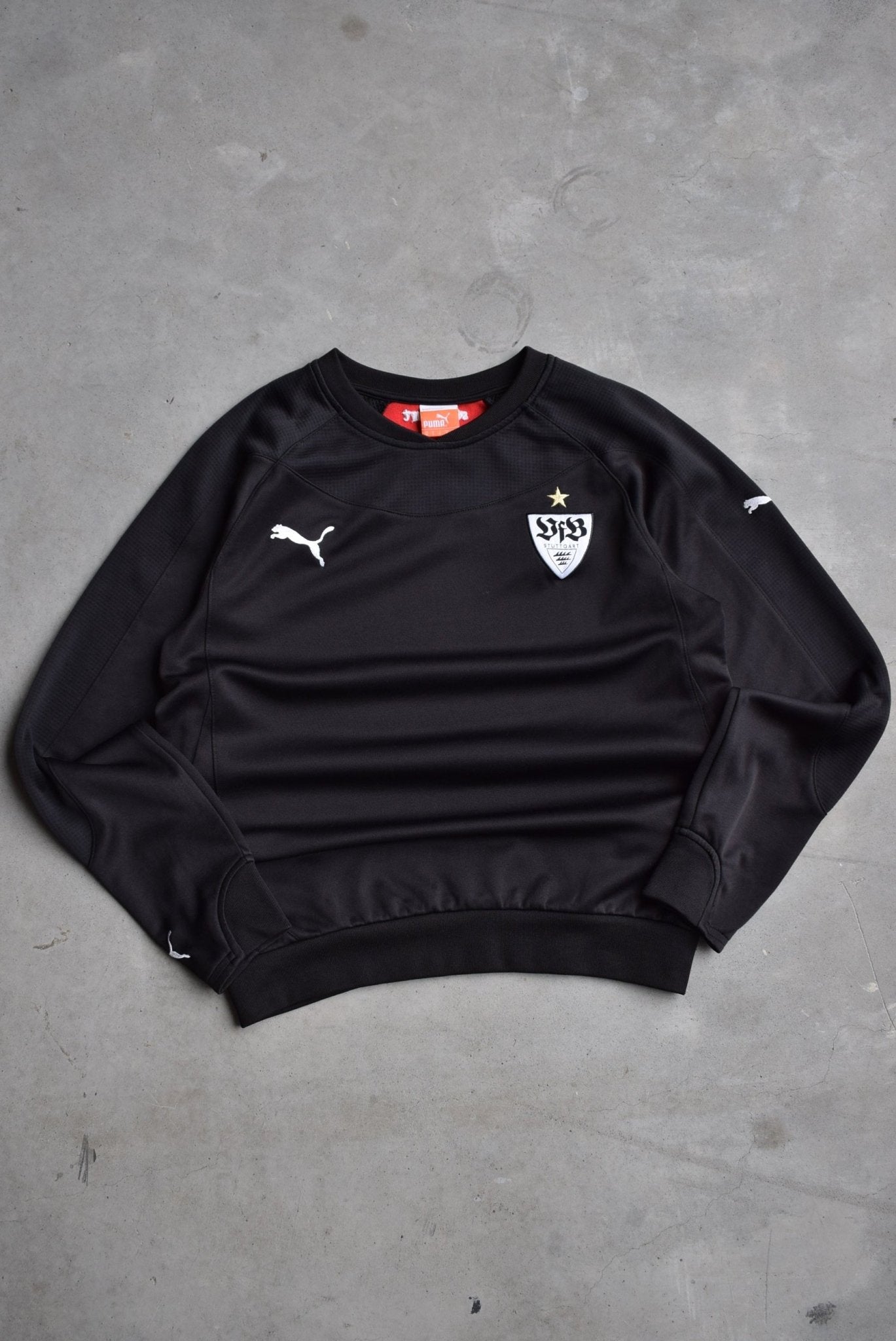 Puma x Stuttgart FC Black Embroidered Crewneck — 2000s (S) - Retrospective Store